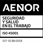 Sello AENOR ISO45001 TRANSPARENTE